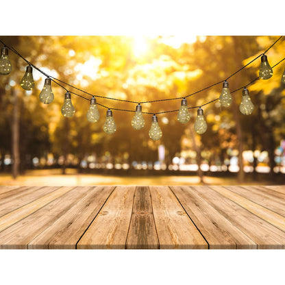 LED/zonne -lichte keten "gloeilamp", voor buiten, plastic lichte keten, helder/transparant, met geïntegreerde LED