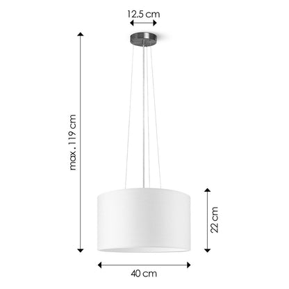 Home Sweet Home hanglamp Hover met lampenkap, E27, wit, 40cm