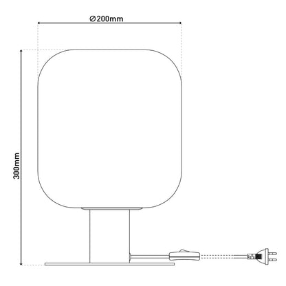 Glazen tafellicht "Alessio", 30 cm hoog, Ø 20 cm, goudkleurig metaal, rookglas, E14