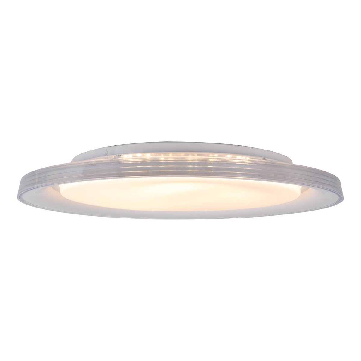 LED-plafondlicht "Claire" Ø 50,5 cm, 7,5 cm hoog, metaal en plastic in wit, geïntegreerde LED, 1600 lm, dimable, CCT-functie, 3000-5000 K, nachtlichtfunctie