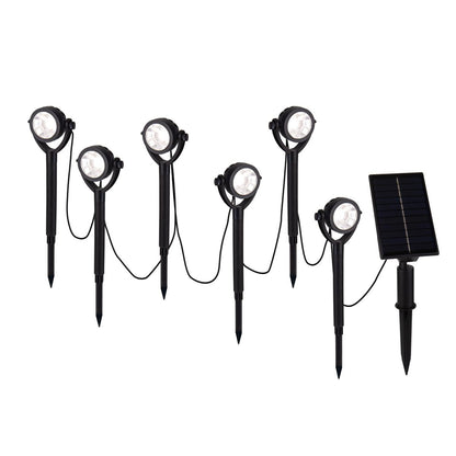 Solar / EarthSpout 6 Set "nomi" ca. 475 cm lang, gemaakt van zwart plastic, warm wit