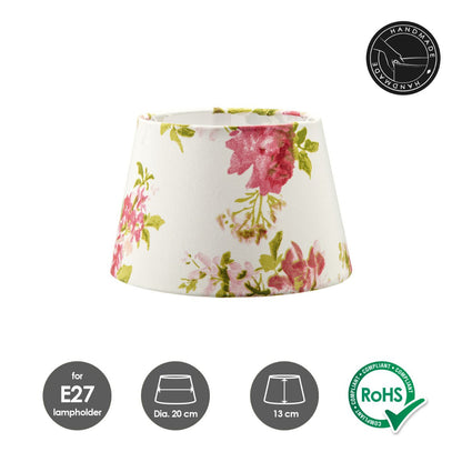 Home Sweet Home Flower Stoffen Lampenkap Beige - 20 x 15 x 13 cm
