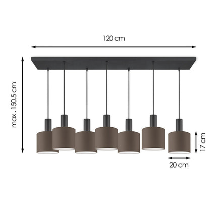 Home Sweet Home hanglamp Bling-Xxl Bar 7L-Taupe-20cm