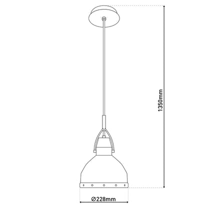 Deco hanglamp "Cottage" d:22.8cm