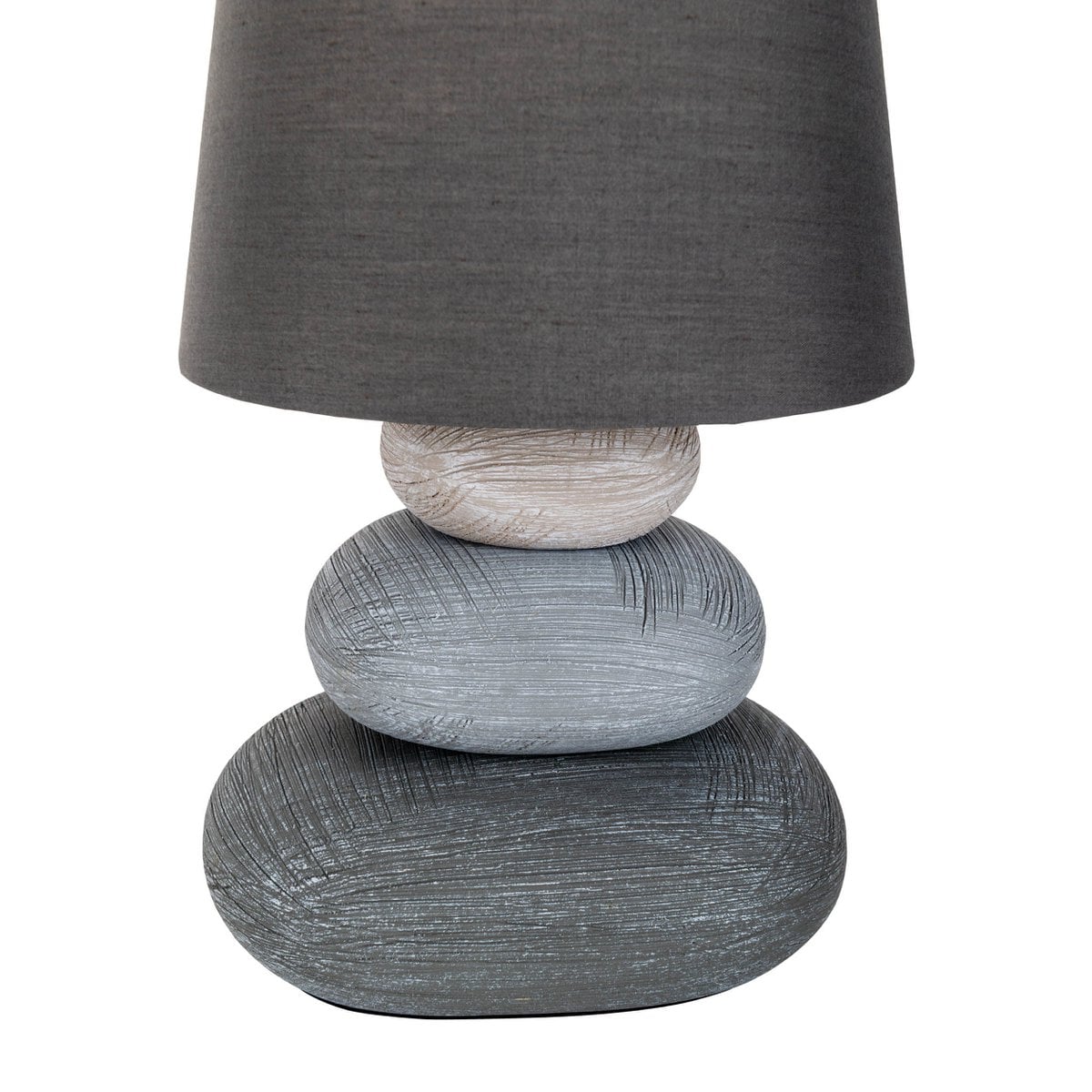 Keramische tafellamp "Stoney", keramische tafellamp in grijs, met E14 -aansluiting, tafellamp voor eetkamer, woonkamer, gang of kantoor, of als bedlamp, 31 cm hoog