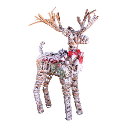 LED kerstdecoraties "rendier" gemaakt van weerbestendig plastic in de natuur, met stevig ingebouwde LED's