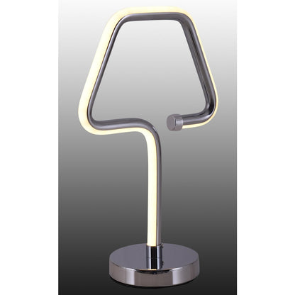 LED tafellamp "Loop Line" h: 30cm chroom