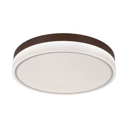 LED-plafondlicht "Lola" Ø van 50 cm, 9 cm hoog, metaal en plastic in bruin en wit, geïntegreerde LED's, 1900 lm, dimmable, CCT-functie 3000-6500 K, nachtlichtfunctie