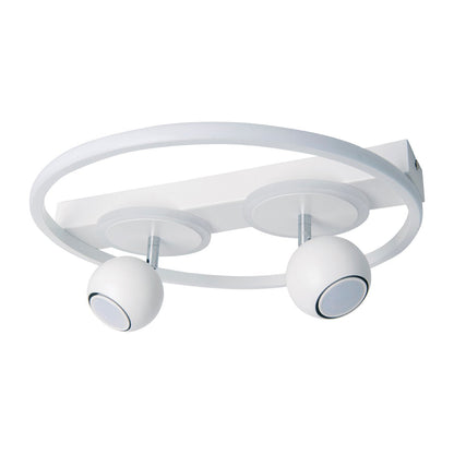 2 Spot LED -plafondlamp "Ronda" Ø 40 cm, gemaakt van metaal en plastic, wit, GU10, vlekken binnen