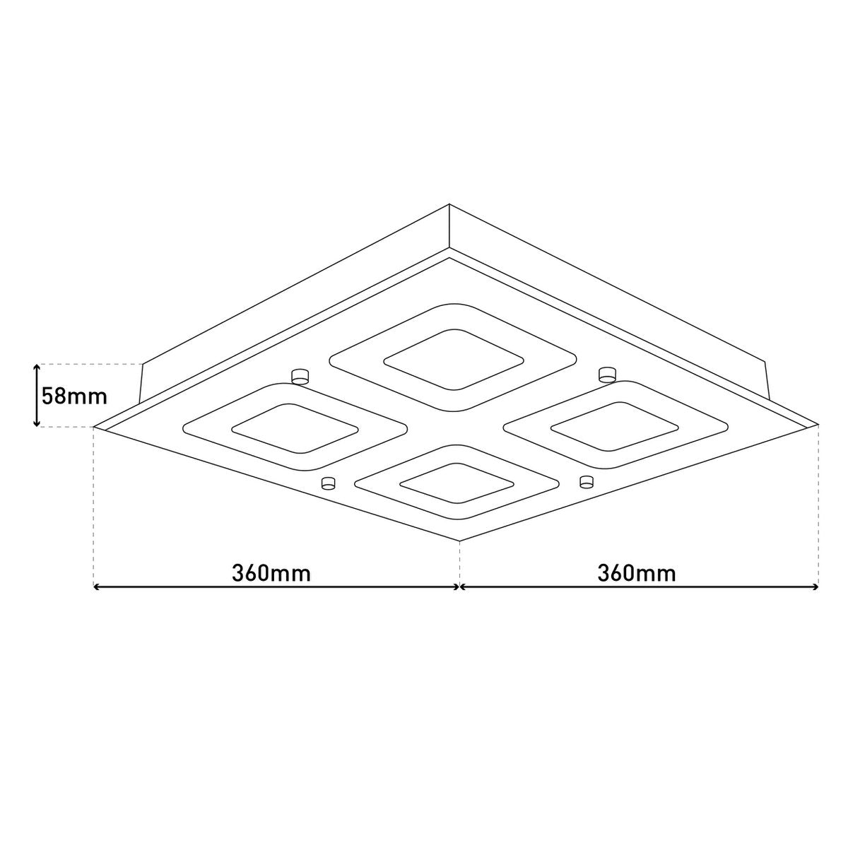 LED plafondlamp "Spiegel"