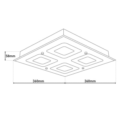 LED plafondlamp "Spiegel"