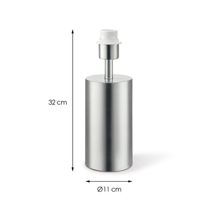 Home Sweet Home tafellamp voet Cannes 11/11/32cm - Geborsteld staal