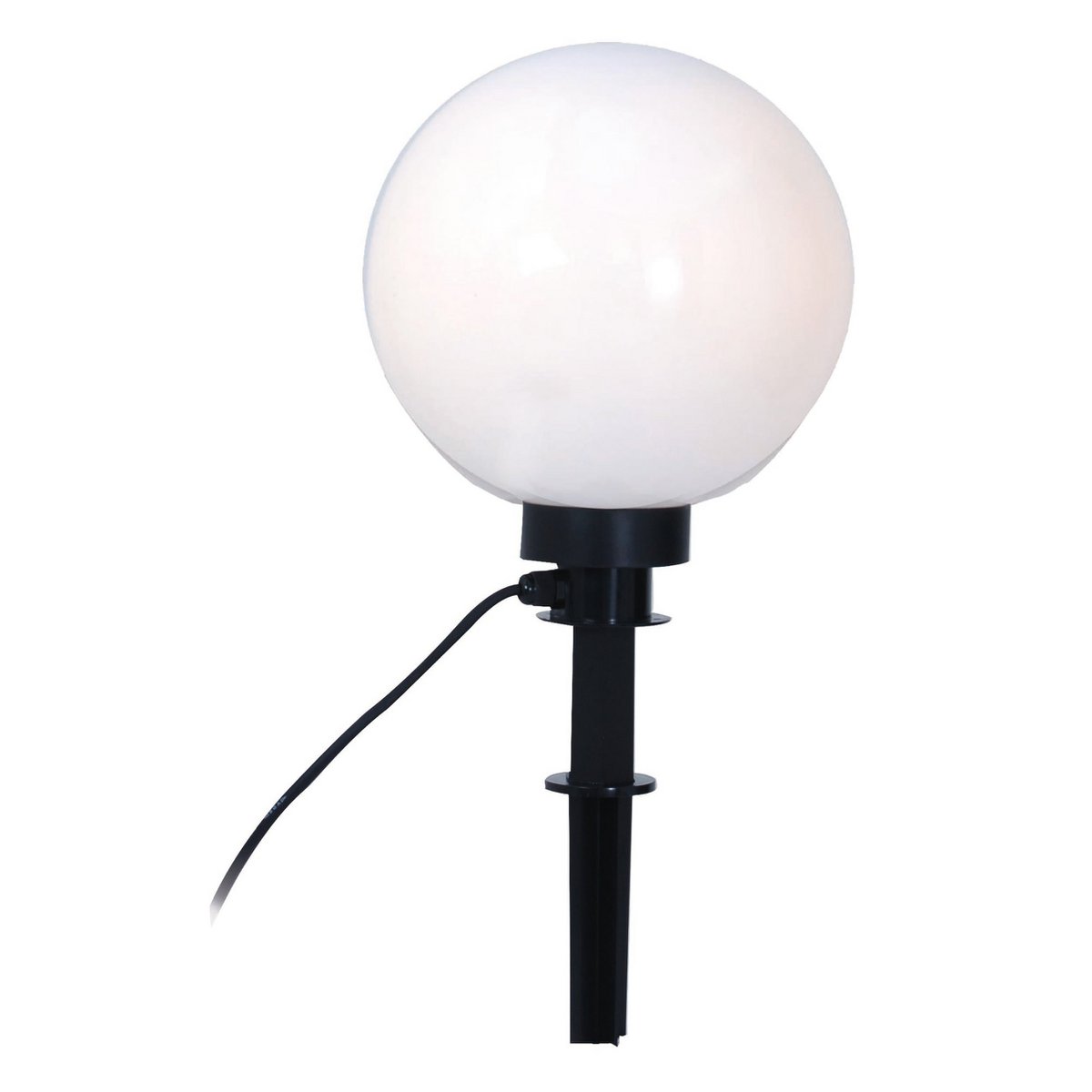 Buiten de Spitical Spit "Ball" D: 50 cm, voor buiten, plastic aarde spies, wit, E27, - Wegelettes
