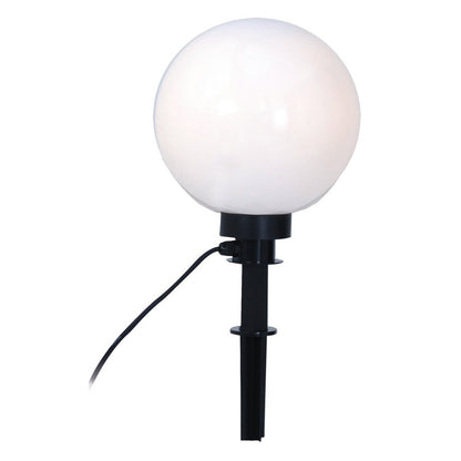 Buiten de Spitical Spit "Ball" D: 50 cm, voor buiten, plastic aarde spies, wit, E27, - Wegelettes