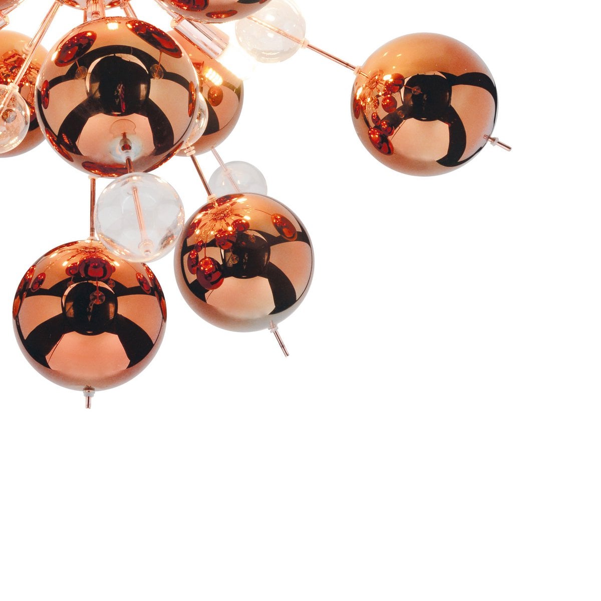 Plafondlicht "explosie" metaal en glas, G9 -versies, plafondlamp voor eetkamer, woonkamer, gang of kantoor, Ø57 cm