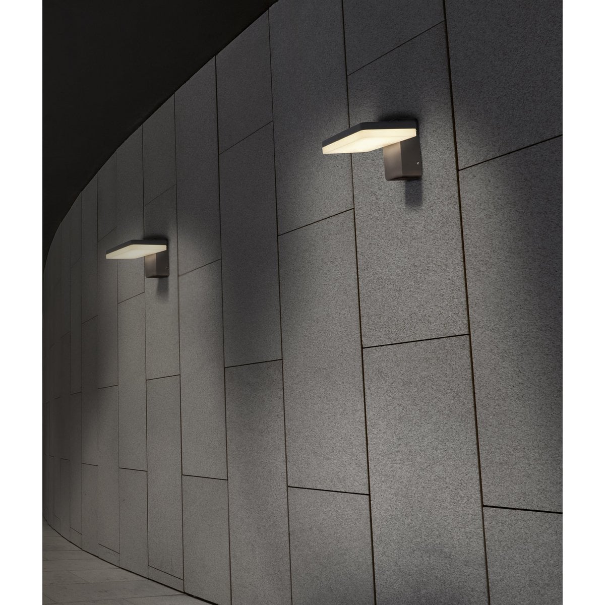 LED Outer Wall Lamp "Clair", gemaakt van metaal en plastic in antraciet, met geïntegreerde LED