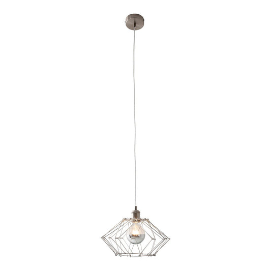 Metalen hanglamp "Fyn" d:40cm zilverkleurig