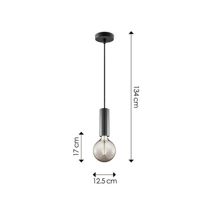 Home Sweet Home hanglamp zwart Saga - G95 - dimbaar E27 rook