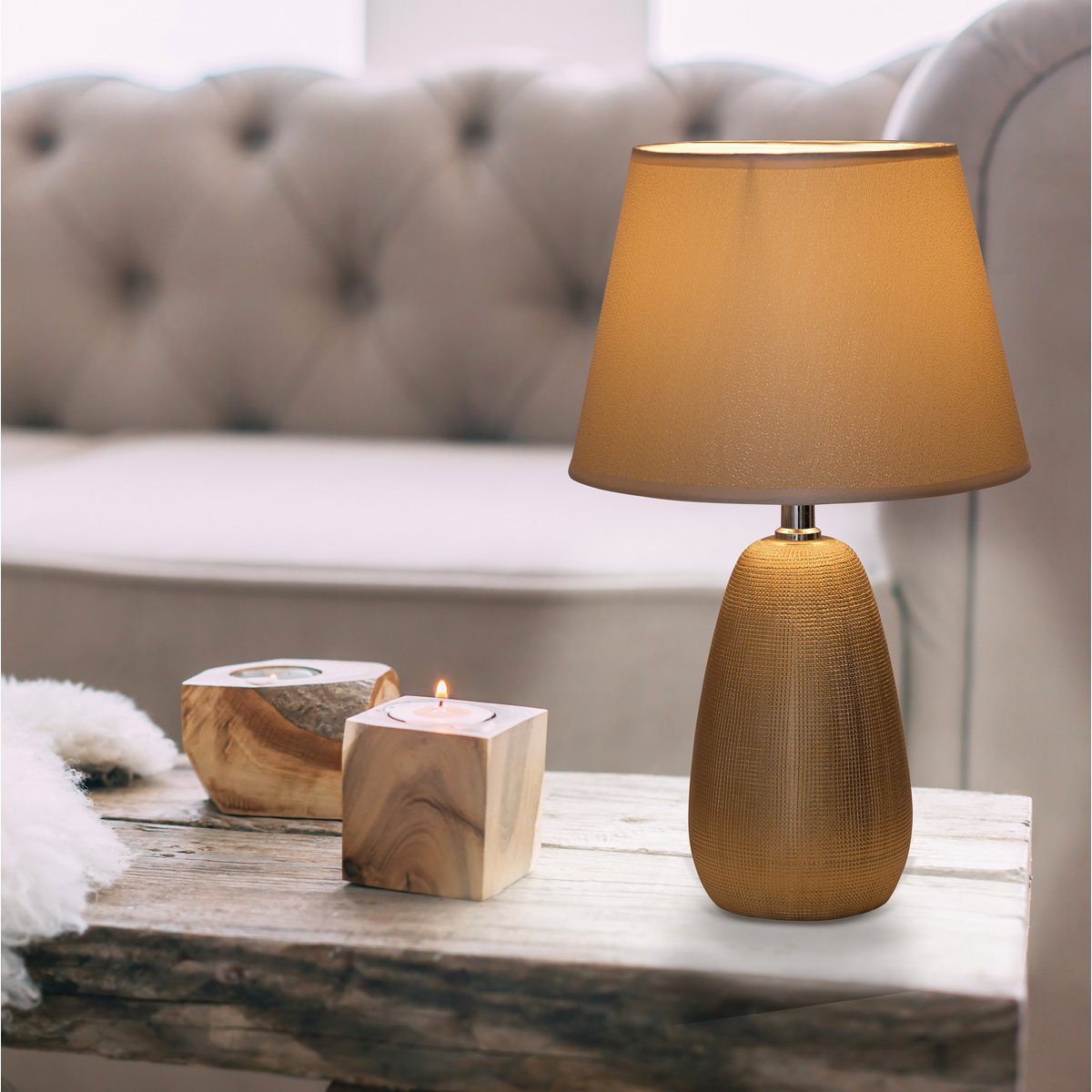 Keramische tafellamp "Simply Ceramics" h:37cm