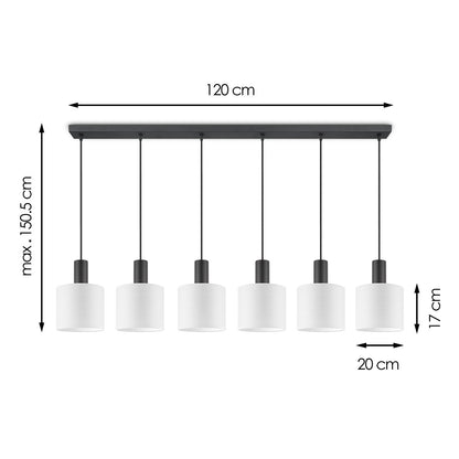 Home Sweet Home hanglamp Bling-Xxl Beam 6L-Wit-20cm