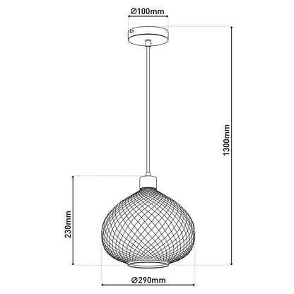 Glas-Pendelleuchte "Surrat" d: 29cm