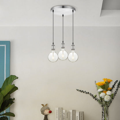 Home Sweet Home hanglamp chroom rond 3L G180 dimbaar E27 helder