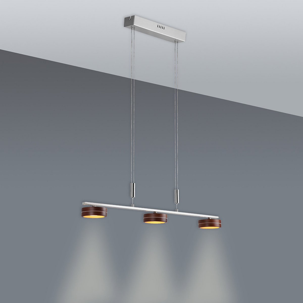 LED-drievoudige hanglamp "Triberg"