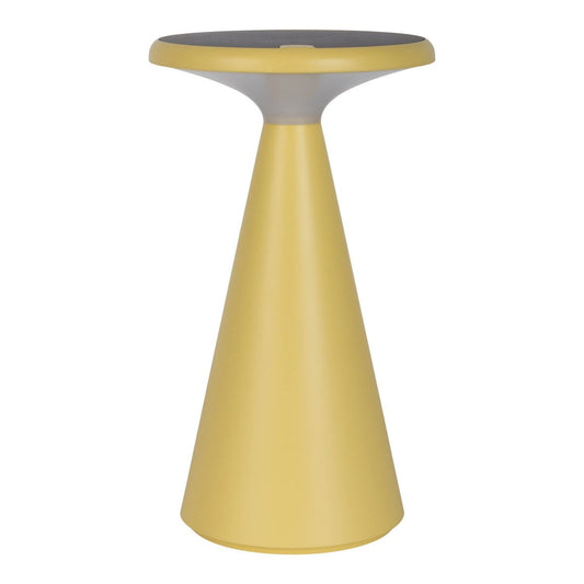 Zonne -batterijlamp "Palu" voor buiten en binnen, gemaakt van plastic in geel, 20 cm hoog