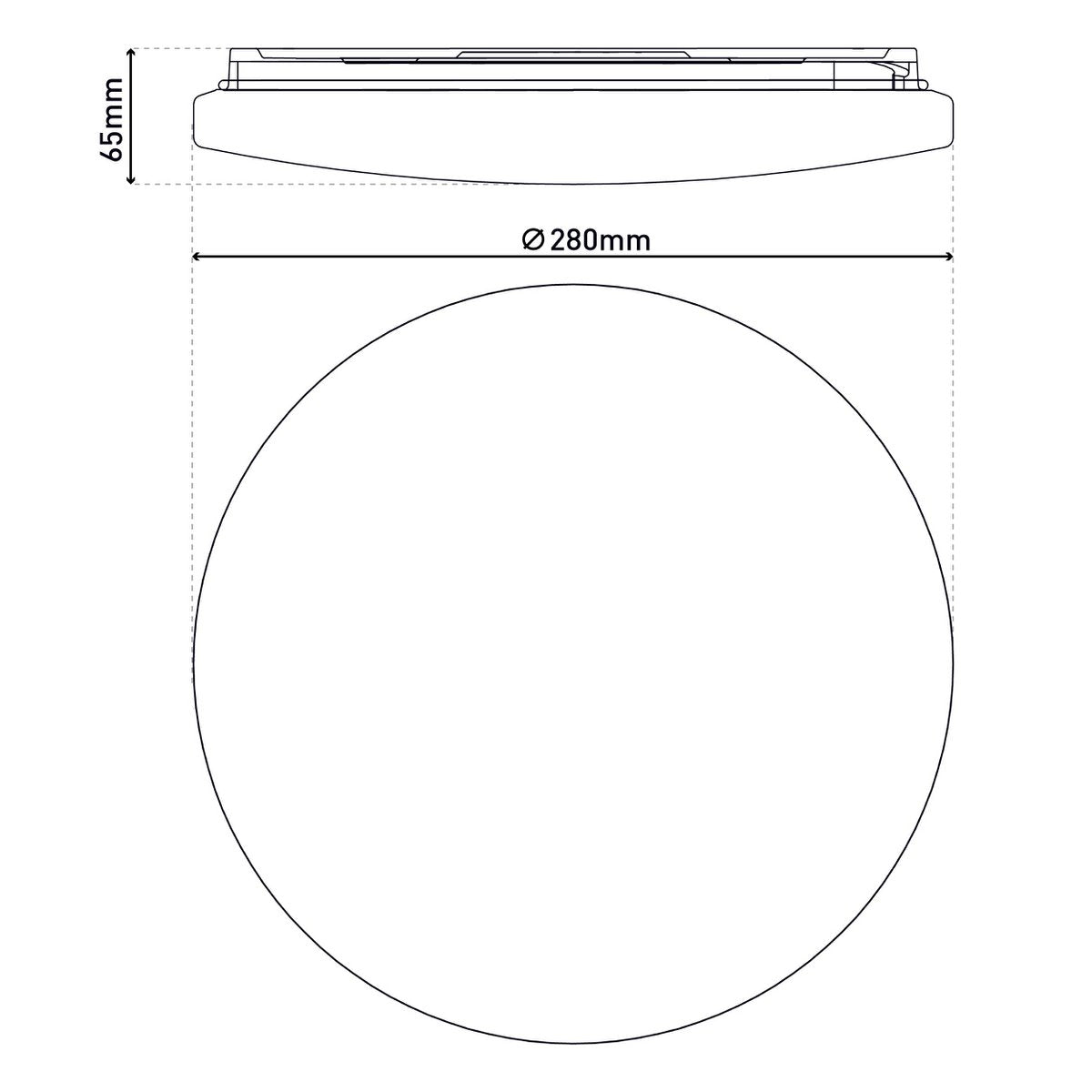 LED -plafondlicht "Mesa" met HF -bewegingsdetector