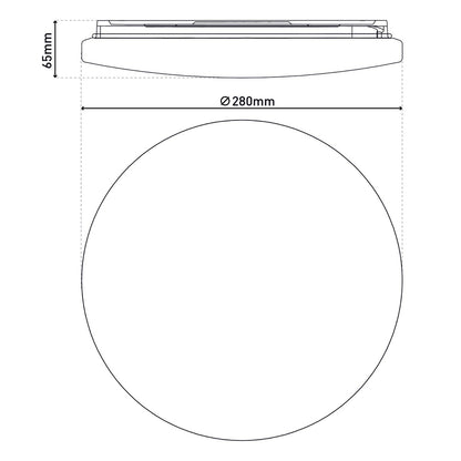 LED -plafondlicht "Mesa" met HF -bewegingsdetector