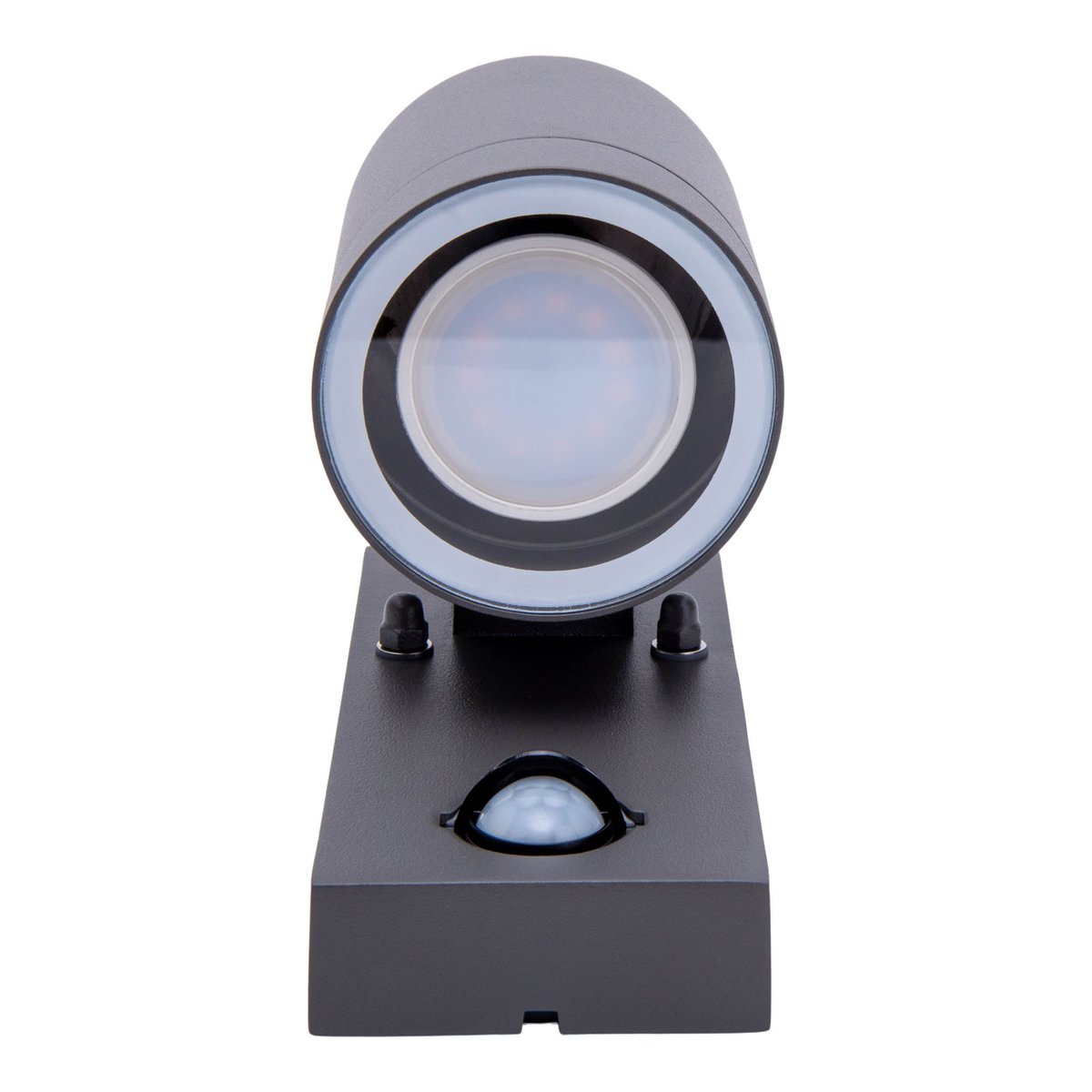 Buiten Wall Lamp "Romb" met bewegingsdetector, antraciet -gekleurd aluminium, timer, veranderbare lamp, 7 x 12,5 x 16,4 cm