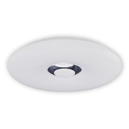 LED -plafondlicht "Nashville" Ø 40 cm, vele functies, gemaakt van metaal en plastic, wit, met geïntegreerde LED's, verlichting voor woonkamers, gang of kantoor