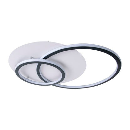 LED -plafondlamp "Kirk", gemaakt van metaal in zwart, geïntegreerde LED's, verlichting voor woonkamer, kantoor of toegangsruimte