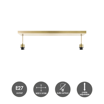 Home Sweet Home verlichtingspendel Beam 2S 55/9.5/70-112.5cm - Messing
