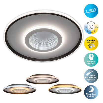 LED -plafondlicht 3D -effect "Redona" Ø 50 cm, met veel functies, inclusief afstandsbediening inbegrepen