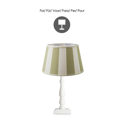 Home Sweet Home CLASSIC Stoffen Lampenkap wit/groen - 20 x 15 x 13 cm