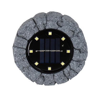 4 Set LED LED Solar-Floor-So-spit "Kian", voor buiten, plastic vloerlamp in grijs, met geïntegreerde LED