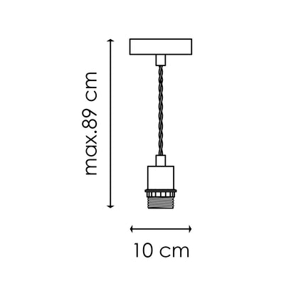 Home Sweet Home verlichtingspendel Armis 10/10/89cm - Zwart