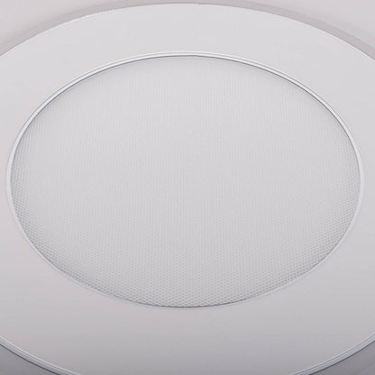 LED-plafondlamp "Doira" Ø 50,5 cm, 7,5 cm hoog, metaal en plastic in zilver en wit, geïntegreerde LED's, 3600 lm licht licht, dimable, CCT-functie 3000-6500 K, nachtlichtfunctie