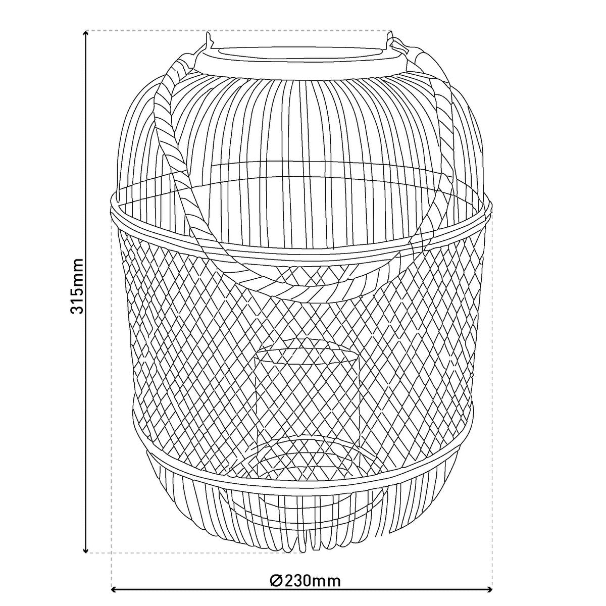 LED Decol Light "Korbinian" H: 31,5 cm