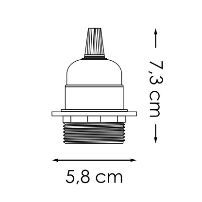 Home Sweet Home - Cilinder E27 DIY lamphouders - ø5,8 x 7,3 cm - zwart