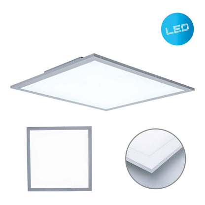 LED -assemblagepaneel "Nicola", montagelamp gemaakt van metaal en plastic met stevig ingebouwde LED's in neutraal wit, paneel voor interieur 45 x 45 cm