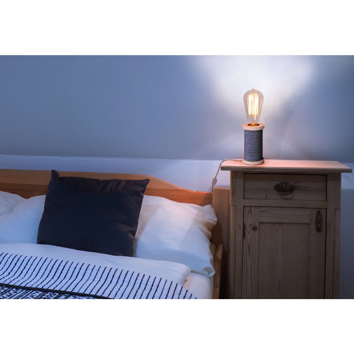 LED -tafellamp "Max" inclusief lamp zwart/wit H: 12 cm