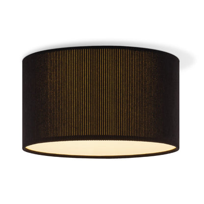 Home Sweet Home Cylindrische Corduroy Plafondlamp - Black - ø30 x 17cm