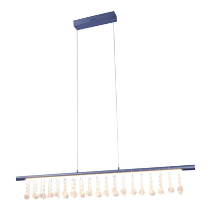 Led hanglamp "nobilis" lengte ongeveer 100 cm, gemaakt van metaal en plastic in grijs, met stevig gebouwd -in LED's, verlichting voor woonkamer, eetkamer of kantoor