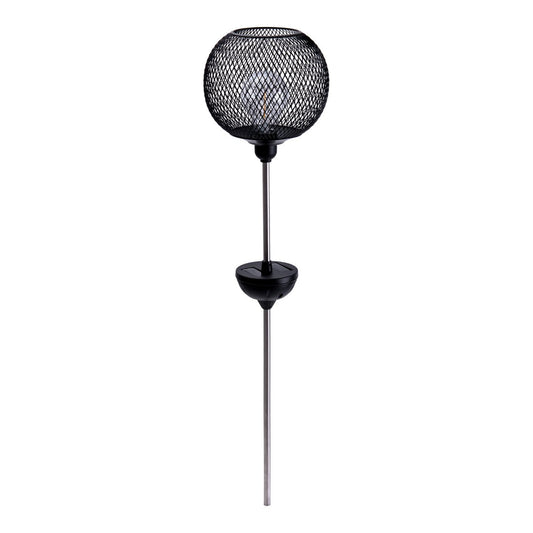 Led Solar-Eerspieß "Geli", voor buiten, metaal en plastic aarde spies in het zwart, met geïntegreerde LED