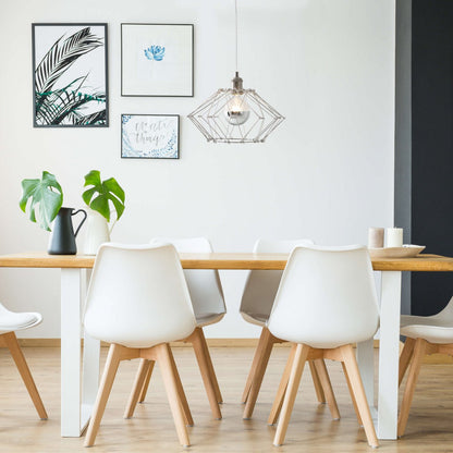 Metalen hanglamp "Fyn" d:40cm zilverkleurig