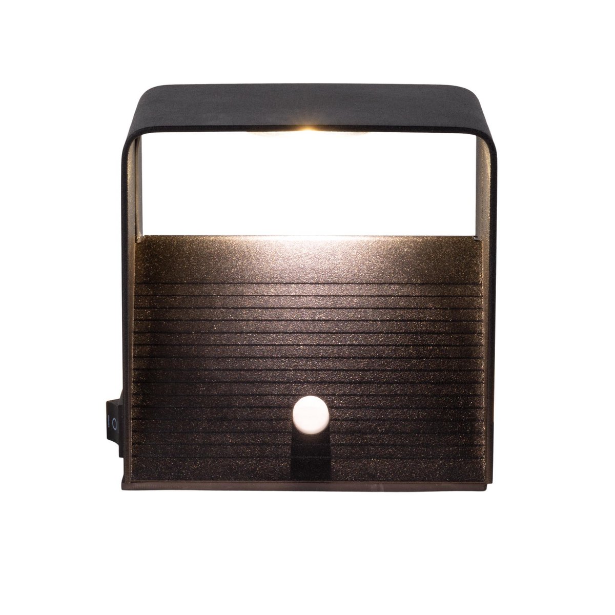 Cordy-wall licht "kubus" magnetisch, ca. 10 x 10 cm, gemaakt van black metal, met bewegingssensor