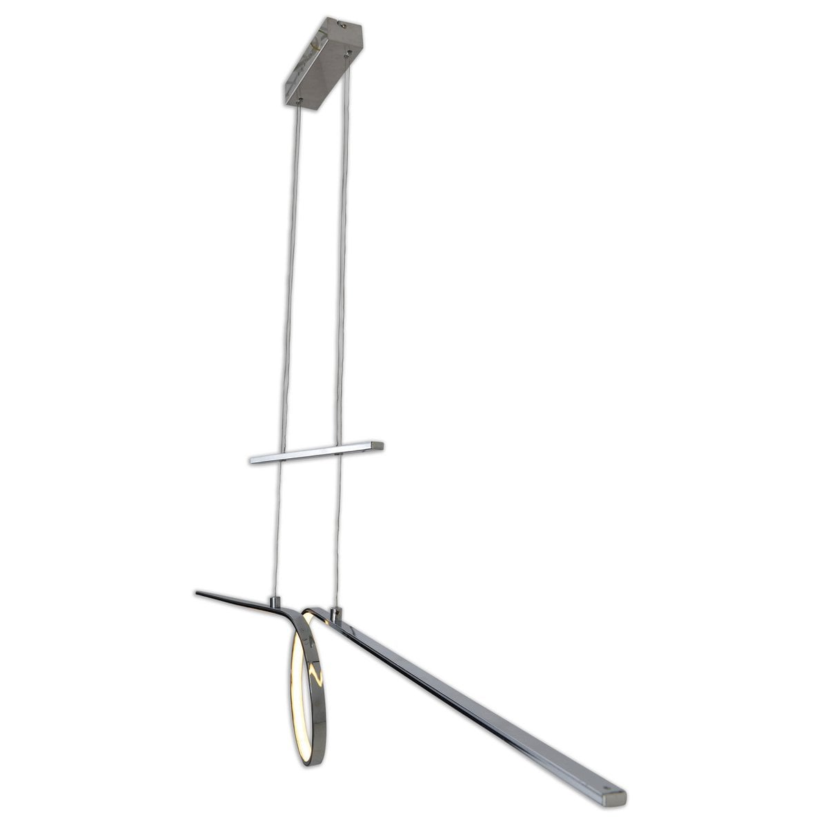 Led in ruil daarvoor hanglamp "looplijn" 130 cm lang, met geïntegreerde LED, gemaakt van metaal en plastic