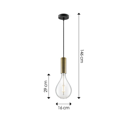 Home Sweet Home hanglamp brons Saga Pear - G160 - dimbaar E27 helder